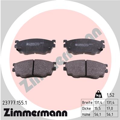 ZIMMERMANN Első fékbetét 23777.155.1_ZIM