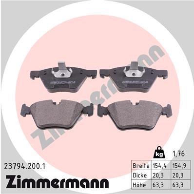 ZIMMERMANN Első fékbetét 23794.200.1_ZIM