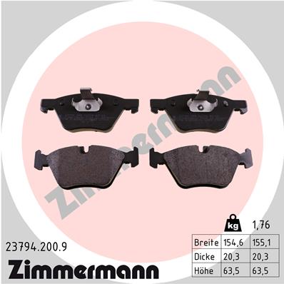 ZIMMERMANN Első fékbetét 23794.200.9_ZIM