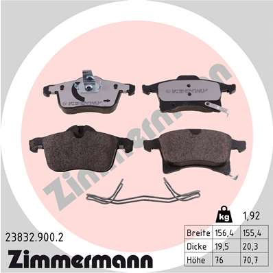 ZIMMERMANN Első fékbetét 23832.900.2_ZIM