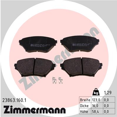 ZIMMERMANN Első fékbetét 23863.160.1_ZIM