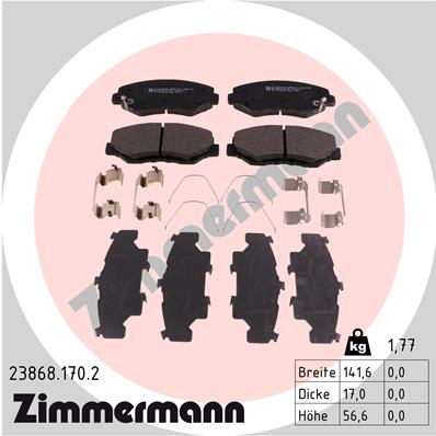 ZIMMERMANN Első fékbetét 23868.170.2_ZIM