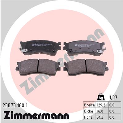 ZIMMERMANN Első fékbetét 23873.160.1_ZIM