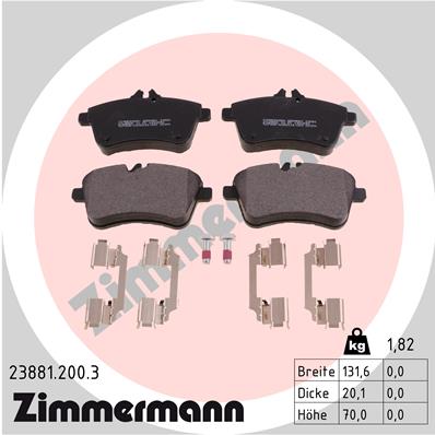 ZIMMERMANN Első fékbetét 23881.200.3_ZIM