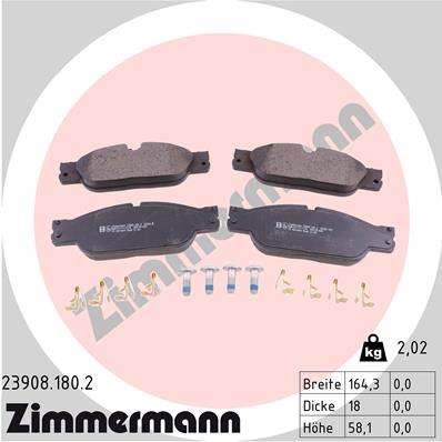 ZIMMERMANN Első fékbetét 23908.180.2_ZIM