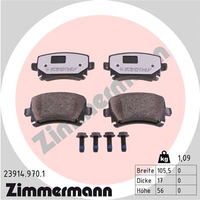 ZIMMERMANN Hátsó fékbetét 23914.970.1_ZIM