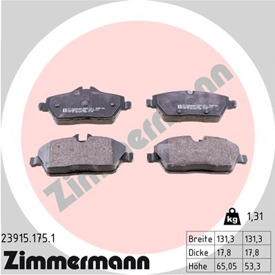 ZIMMERMANN Első fékbetét 23915.175.1_ZIM