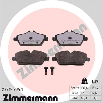 ZIMMERMANN Fékbetét, mind 23915.975.1_ZIM