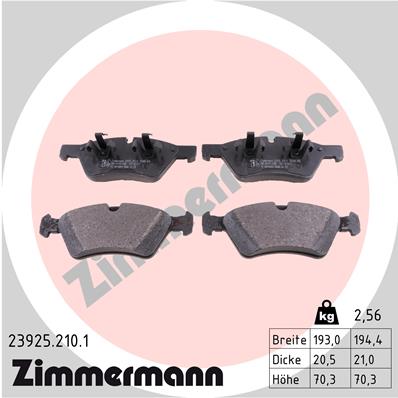 ZIMMERMANN Első fékbetét 23925.210.1_ZIM