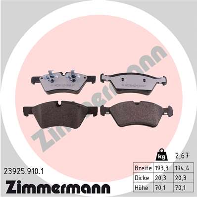 ZIMMERMANN Első fékbetét 23925.910.1_ZIM