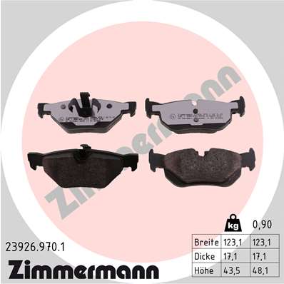 ZIMMERMANN Hátsó fékbetét 23926.970.1_ZIM