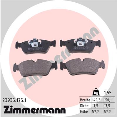 ZIMMERMANN Első fékbetét 23935.175.1_ZIM