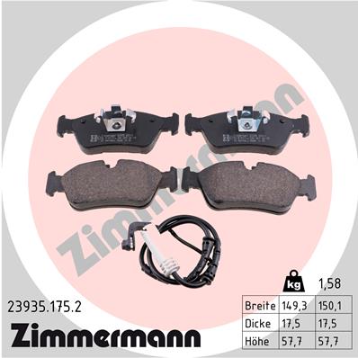 ZIMMERMANN Első fékbetét 23935.175.2_ZIM