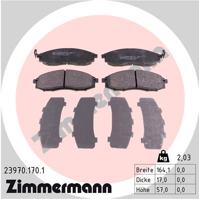 ZIMMERMANN Első fékbetét 23970.170.1_ZIM