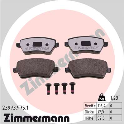 ZIMMERMANN Első fékbetét 23973.975.1_ZIM