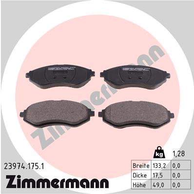 ZIMMERMANN Első fékbetét 23974.175.1_ZIM