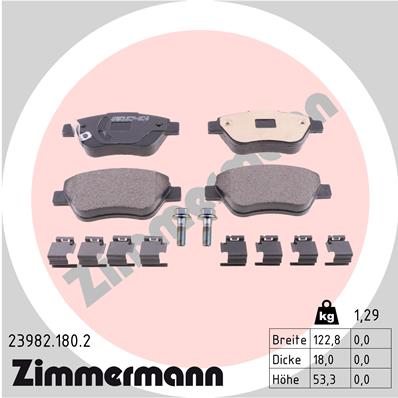 ZIMMERMANN Első fékbetét 23982.180.2_ZIM