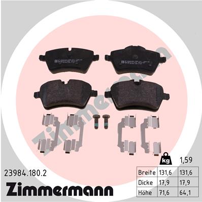 ZIMMERMANN Első fékbetét 23984.180.2_ZIM