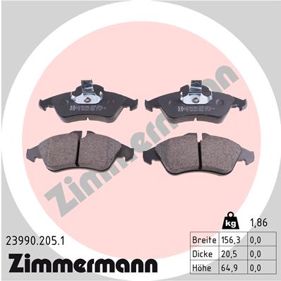 ZIMMERMANN Első fékbetét 23990.205.1_ZIM