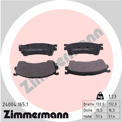 ZIMMERMANN Első fékbetét 24004.165.1_ZIM