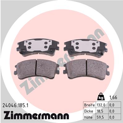 ZIMMERMANN Első fékbetét 24046.185.1_ZIM