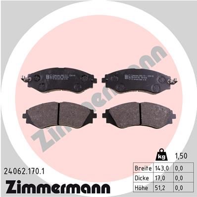 ZIMMERMANN Első fékbetét 24062.170.1_ZIM