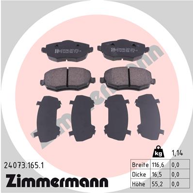 ZIMMERMANN 24073.165.1_ZIM Első fékbetét