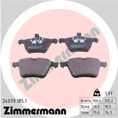 ZIMMERMANN Első fékbetét 24079.185.1_ZIM