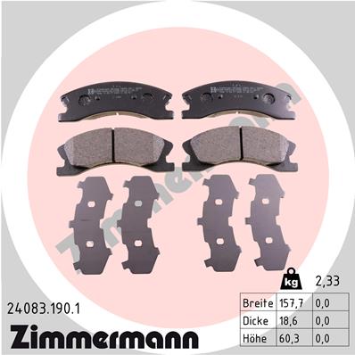 ZIMMERMANN Első fékbetét 24083.190.1_ZIM