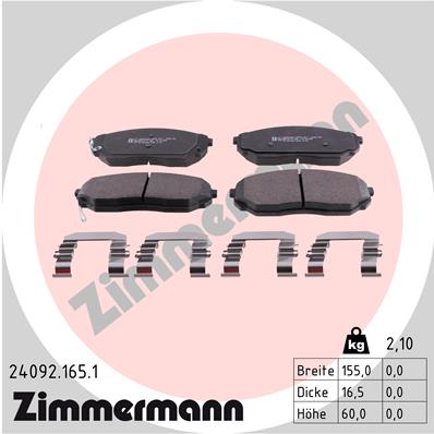 ZIMMERMANN Első fékbetét 24092.165.1_ZIM