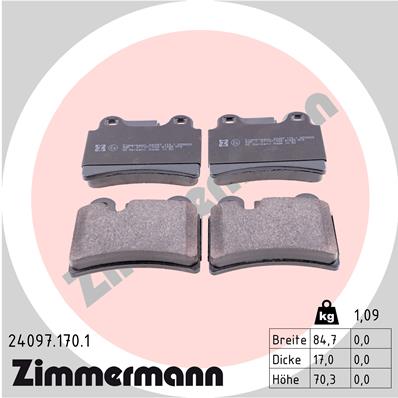 ZIMMERMANN Hátsó fékbetét 24097.170.1_ZIM