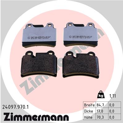 ZIMMERMANN Fékbetét, mind 24097.970.1_ZIM