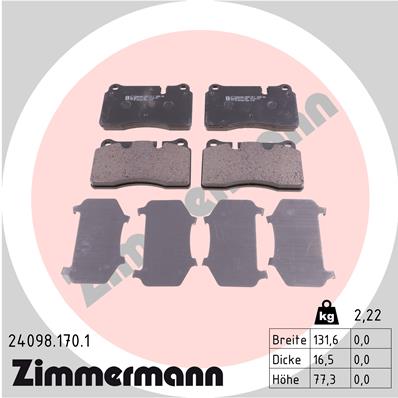 ZIMMERMANN Első fékbetét 24098.170.1_ZIM