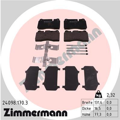 ZIMMERMANN Első fékbetét 24098.170.3_ZIM