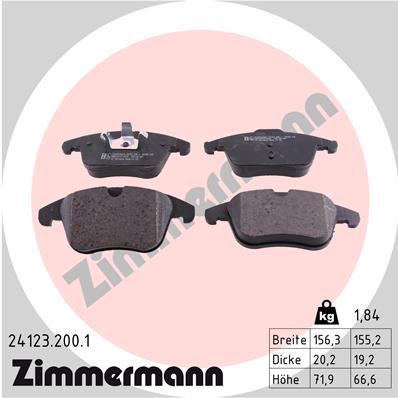 ZIMMERMANN Első fékbetét 24123.200.1_ZIM