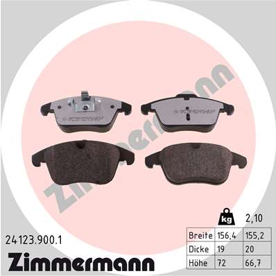 ZIMMERMANN Első fékbetét 24123.900.1_ZIM