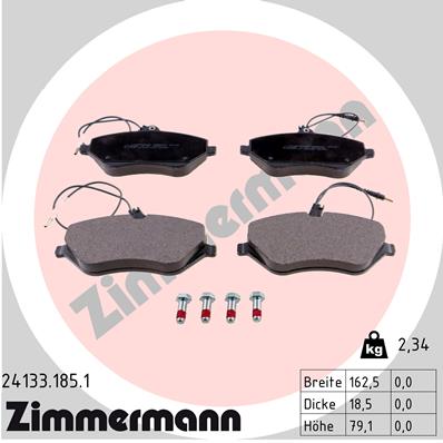 ZIMMERMANN Első fékbetét 24133.185.1_ZIM