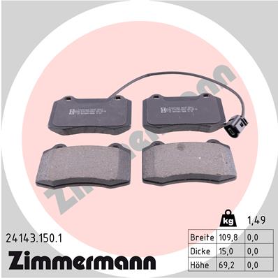 ZIMMERMANN Első fékbetét 24143.150.1_ZIM