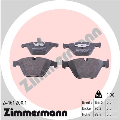 ZIMMERMANN Első fékbetét 24161.200.1_ZIM