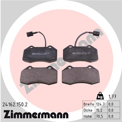 ZIMMERMANN Első fékbetét 24162.150.2_ZIM