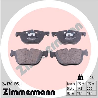 ZIMMERMANN 24170.195.1_ZIM Első fékbetét