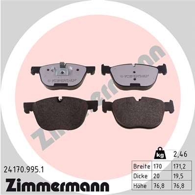 ZIMMERMANN Első fékbetét 24170.995.1_ZIM