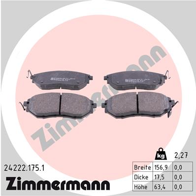 ZIMMERMANN Első fékbetét 24222.175.1_ZIM