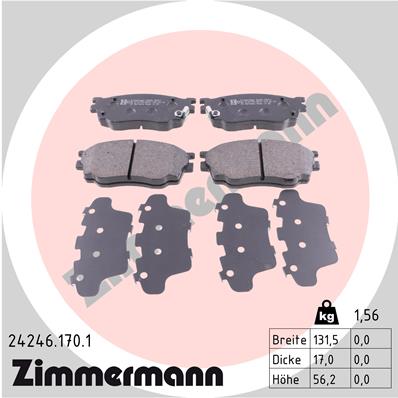 ZIMMERMANN Első fékbetét 24246.170.1_ZIM