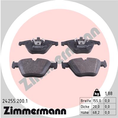 ZIMMERMANN Első fékbetét 24255.200.1_ZIM