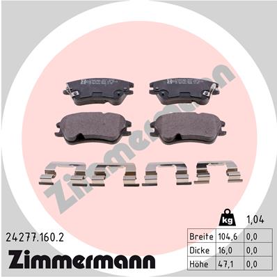 ZIMMERMANN Első fékbetét 24277.160.2_ZIM