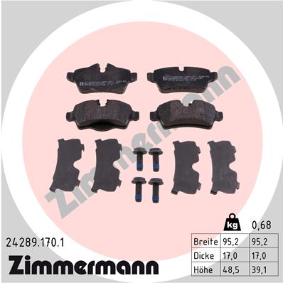 ZIMMERMANN Hátsó fékbetét 24289.170.1_ZIM