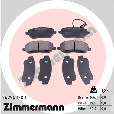 ZIMMERMANN Első fékbetét 24294.190.1_ZIM