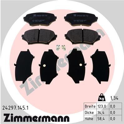 ZIMMERMANN Fékbetét, mind 24297.145.1_ZIM