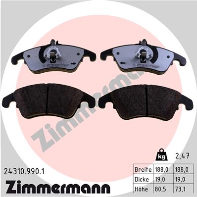 ZIMMERMANN Első fékbetét 24310.990.1_ZIM